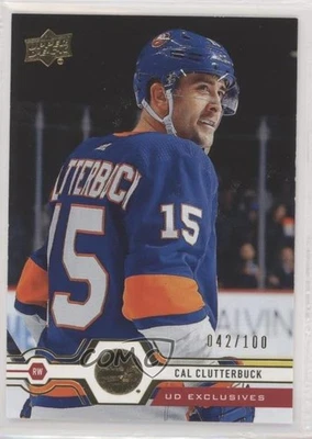 2019-20 Upper Deck UD Exclusives /100 Cal Clutterbuck #94 - Image 1 of 2