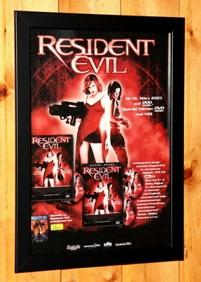 2003 Resident Evil Film Movie Rare Small Promo Werbeblatt Poster Ad Page Framed - Image 1 of 4
