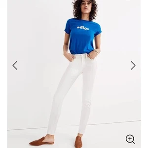Madewell High Riser Skinny skinny mid rise white jeans size 25 - Picture 1 of 9