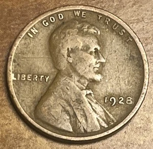 1928 Wheat Penny Coin No Mint Mark L Error on front rim E Pluribus error back - Picture 1 of 6