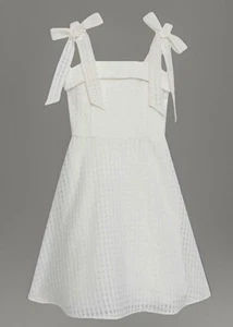 *NWT* SPEECHLESS KIDS Tie Shoulder White Chiffon Dress size 10 - Picture 1 of 8