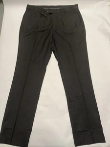 NEW Men’s Trousers Black Dress Tuxedo Pants Straight Leg Slacks Size Large - Picture 1 of 16