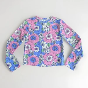 GAP Kids UV Protection Long Sleeve Rash Guard Flower Pattern Size XXL (14/16) - Picture 1 of 5