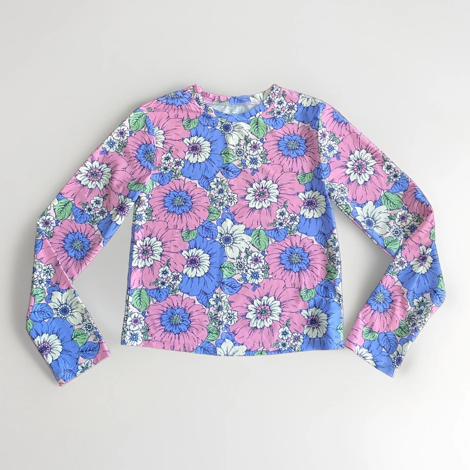 GAP Kids UV Protection Long Sleeve Rash Guard Flower Pattern Size XXL (14/16) - Image 1 of 4