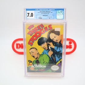 NES Nintendo THE THREE STOOGES - CGC GRADED 7.0 A+ NEW & Factory Sealed +H-Seam!