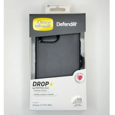 OtterBox Defender Case with Holster Case for iPhone 12 Pro Max, Black Case - Image 1 of 3