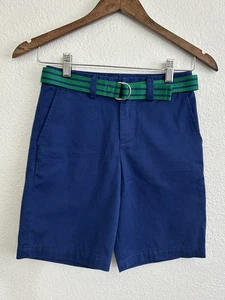 NEW POLO RALPH LAUREN Sz 10 BLUE YACHT Chino Shorts BELTED - Picture 1 of 5