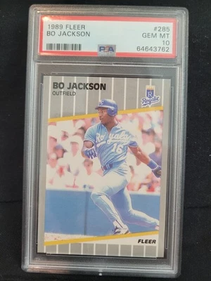 1989 FLEER #285 BO JACKSON ROYALS PSA 10 GEM MINT - Image 1 of 2