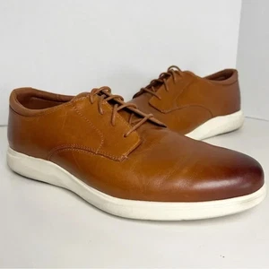 Cuña Oxford COLE HAAN para mujer talla 10M cuero tostado británico Grand Os Plus Essex - Imagen 1 de 11