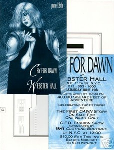 Joe Linsner Cry for Dawn Webster Hall promotional card rare and NM FREE UK POST