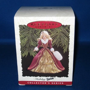 1996 HALLMARK "HOLIDAY BARBIE- FORTH IN THE SERIES" CHRISTMAS KEEPSAKE ORNAMENT - Picture 1 of 2