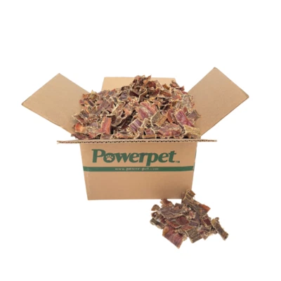 Powerpet-Beef Taffy Gullet Chips-BULK-ALL NATURAL Dog Treats/BRC CERTIFIED - Image 1 of 4