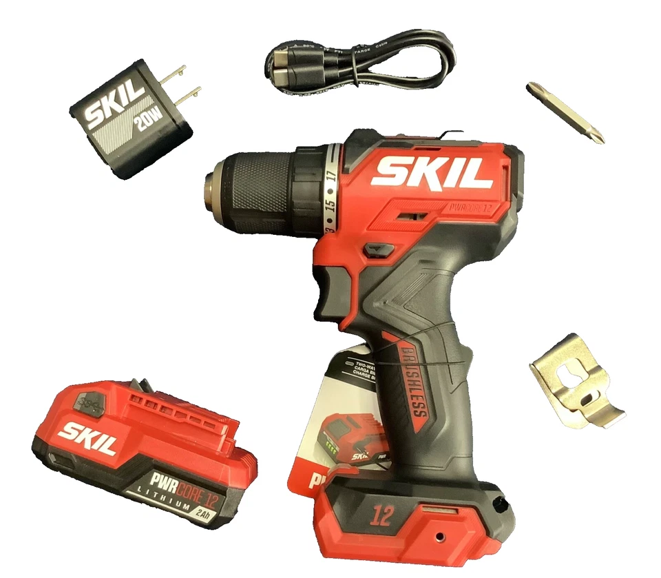 SKIL DL6290A-11 12V PWRCORE 12 Brushless 12V 1/2" Compact Drill Driver Kit