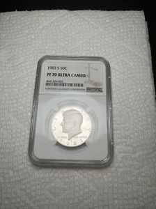 1983 S Kennedy Half Dollar PF 70 ULTRA CAMEO NGC Certified - Picture 1 of 4