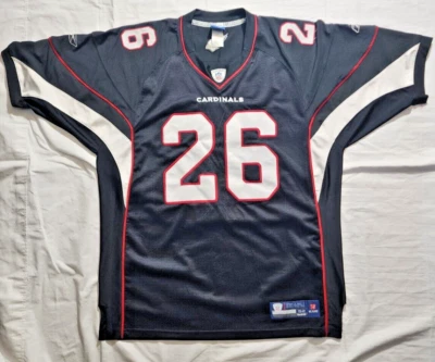 Camiseta costurada adulto 52 Chris Beanie Wells autografada Cardinals Reebok - Imagem 1 de 4