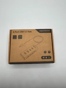 RSHTECH USB C 3.2 Hub Activo con Fuente de Alimentación, 4-en-1 USB C 3.1 Gen2 Hub con 4*10G... - Imagen 1 de 5
