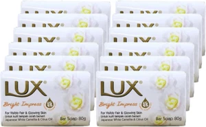 Barra de jabón LUX Bright Impress cuidado de la piel indulgente rostro, manos y cuerpo 80 g caja de 12 - Imagen 1 de 2
