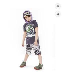 Disney Boys Gray & Purple Buzz Lightyear Outfit Tee Shirt & Shorts Set - Picture 1 of 2