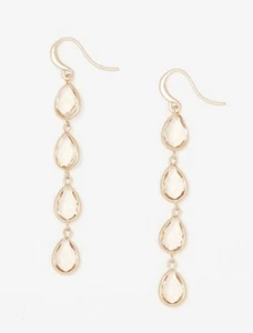 $29 NWT LOFT FIRESIDE STONE DROP EARRINGS IN VINTAGE BLUSH- JC307 - Picture 1 of 1