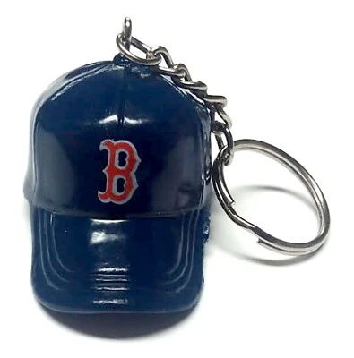 BOSTON RED SOX KEYCHAIN CAP HAT 2" LONG NEW LICENSED MLB BASEBALL CHARM PULL - Image 1 of 2