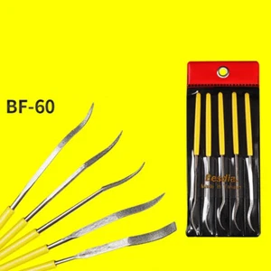 5 Pcs Diamond Needle file Set Wood Metal Riffler Bent Rifler File Rasp 150#/400# - Picture 1 of 4