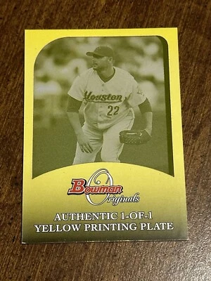 ROGER CLEMENS 2006 年 BOWMAN 原装黄色印刷盘 #1/1 ASTROS 红色 SOX — 第 1/4 张图片