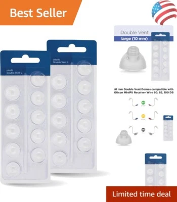 Cúpulas de audífonos de silicona de alta calidad de 10 mm (paquete de 2) - ajuste perfecto para Oticon Foto 1 de 4