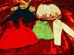 lot===5piéces garde-robe pour poupées 25-30cm bella,gégé ,vintage - Photo 1/5