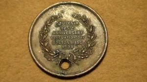 1901 Evacuation Day 125th Anniversary Boston Mass Bronze Coin - Picture 1 of 4