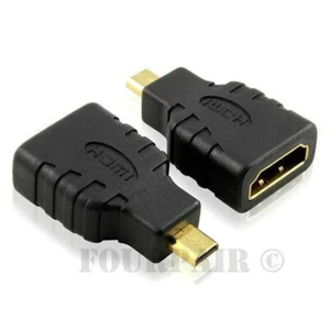 Micro HDMI Male to HDMI Female Adapter Converter 4K GoPro Hero Black 3 4 5 6 7 8 - Picture 1 of 2