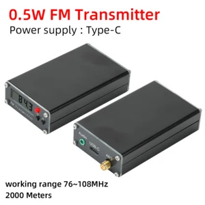 2KM 0,5W FM Transmitter 76M-108Mhz Digital Display Stereo FM Transmitter Neu - Bild 1 von 18
