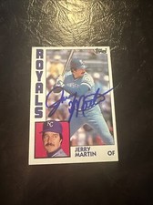 1984  Topps #74 Jerry Martin  Kansas City Royals Signed Autograph Baseball Card