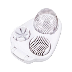 3-Way Egg Cutter Stainless Steel Hard Boiled Eggs Slicer for Kitchen Tools - Picture 1 of 12