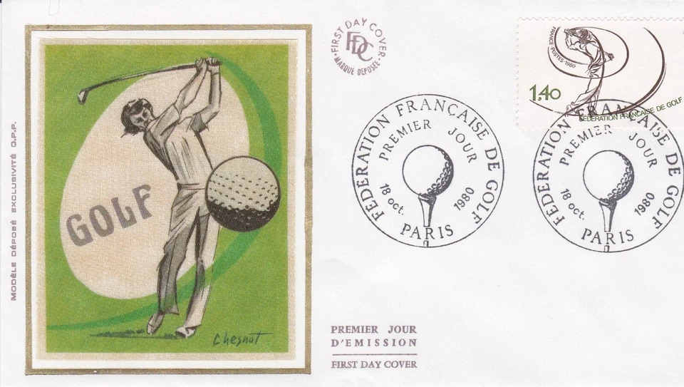 France 1980 FDC French Golf Federation YT 2105 - Image 1 of 1