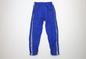 Vintage 70s Streetwear Boys Small Distressed Striped Knit Sweatpants Blue USA - Picture 1 of 13