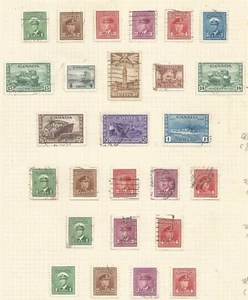CANADÁ SG375-398a LOS 4 JUEGOS GVI BIEN USADO EN LA PÁGINA DEL ÁLBUM GATO £101 - Imagen 1 de 1