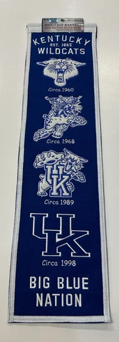 Kentucky Wildcats NCAA Winning Streak Embroidered Heritage Banner! Cover