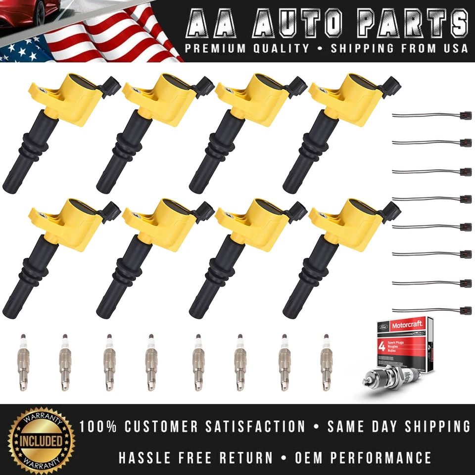 8 bobinas de encendido y bujías y conectores Motorcraft para Ford F-450 Super Duty Foto 1 de 1