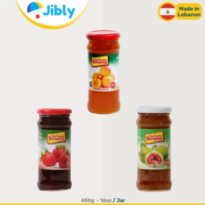 🇱🇧Mermelada libanesa Yamama | Tres sabores | Sabrosa gelatina | Frascos 450 g|Ofertas al por mayor Foto 1 de 2