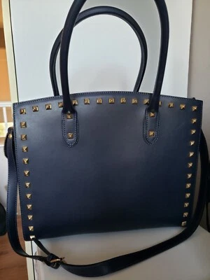 Alberta Di Canio Dark Navy Studded Bag - Image 1 of 4