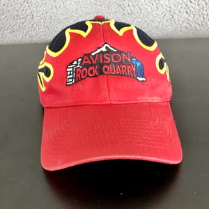 Y2K Avison Rock Work Strap Cap Flames Hat Cyber Punk Biker Wear - Picture 1 of 5