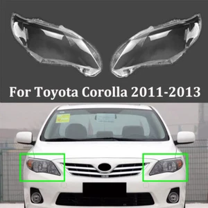 Pair For Toyota Corolla 2011-2013 Headlight Lampshade Lens Cover Headlamp Shell - Picture 1 of 5