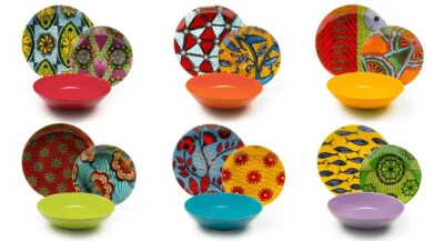 Excelsa Servizio Piatti 18 Pezzi Porcellana e ceramica Afrika 18 pz cod.62484 - Immagine 1 di 4