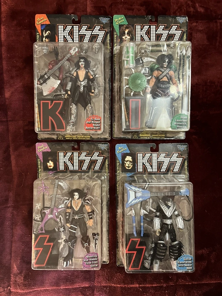Figuras de acción KISS 1997 McFarlane Ultra - ¡Nuevo en caja las 4! Gene, Paul, Ace y Peter! Foto 1 de 4