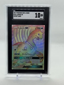 POKEMON SUN & MOON LAPRAS GX #151 SECRET RARE HOLOFOIL SGC 10 - Picture 1 of 2
