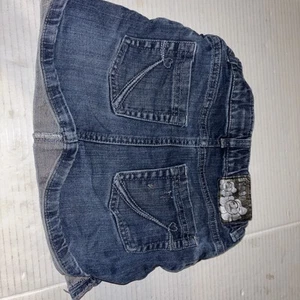Place 1989 Girls Jean Skirt Skort Size 6X/7 Denim Adjustable Waist - Picture 1 of 6