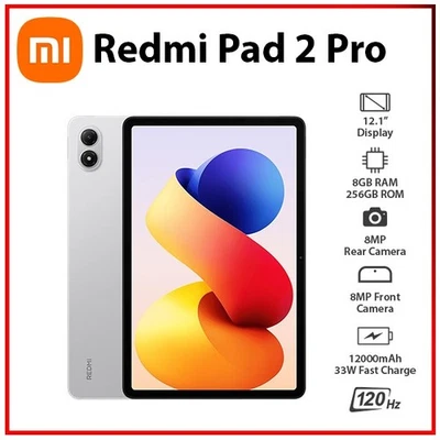 (Wi-Fi) Xiaomi Redmi Pad 2 Pro 8GB+256GB SILVER Octa Core Android PC Tablet NEW - Bild 1 von 4