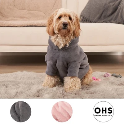 OHS Pet Dog Sherpa Hoodie Winter Warm Fleece Puppy Outfit Suit Soft Cat Jumper - Image 1 of 4