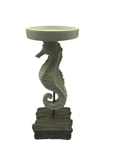 Adorable 9 Inch Tall Seahorse W/ Driftwood Candleholder / Figurine - Picture 1 of 13