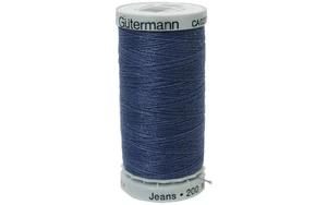 Gutermann Jeans Thread Blue 220 Yards 70 Polyester 30 Cotton For Denim Repair - Picture 1 of 1
